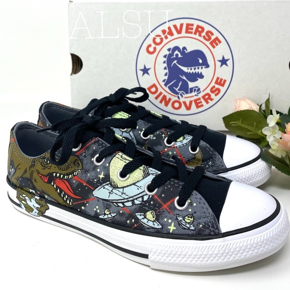 Converse DINO Chuck Taylor OX Canvas Print Kid’s - Picture 4 of 8